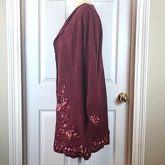 Curations Faux Suede Cardigan NWT - Picture 8 of 15